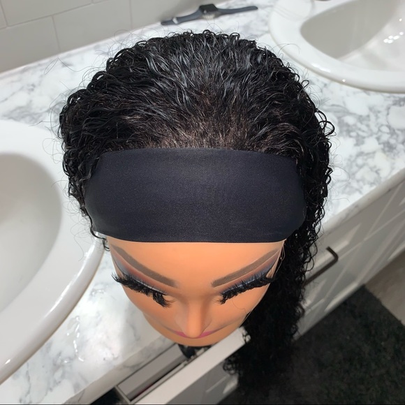 100%Human Hair Brazilian Water Wave Headband Wig - Picture 14 of 16